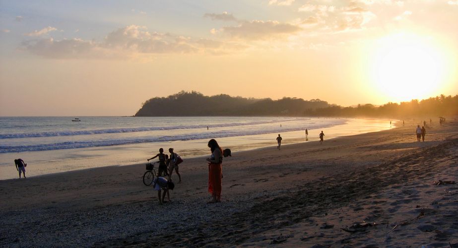 Zonsondergang strand